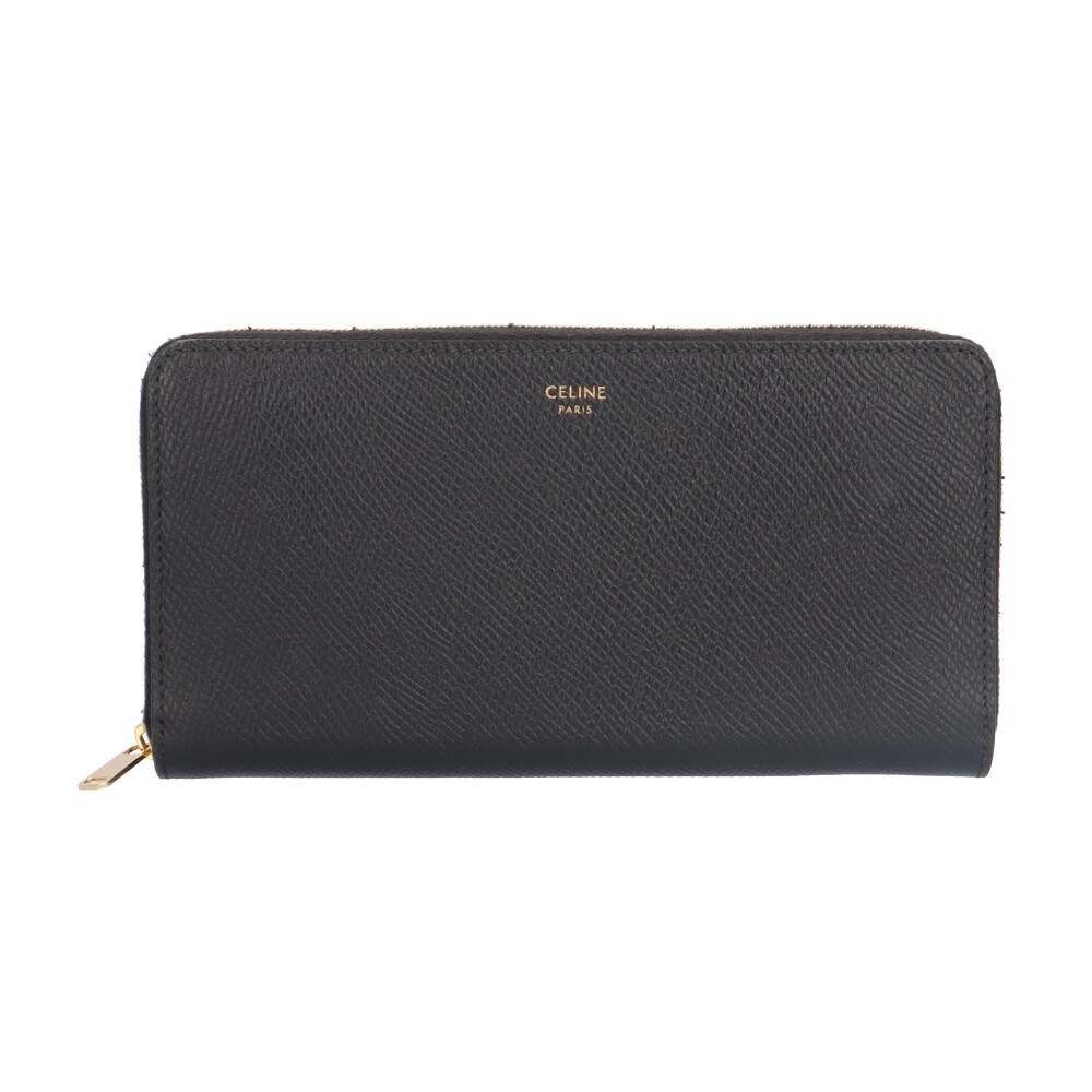 セリーヌ ラージジップドウォレット 長財布 レザー 10B553BEL.38 SI CELINE 中古