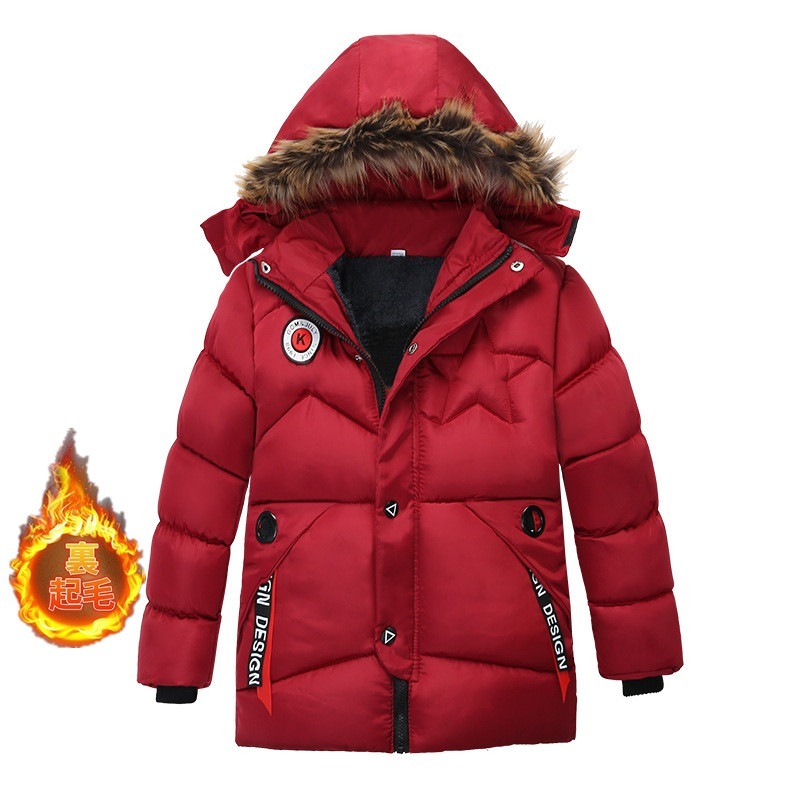 アウターダウン風コート中綿入りコートキッズ中綿ダウン防寒あったか裏起毛起毛フード付き星柄スターファー付き女の子男の子 5,241円