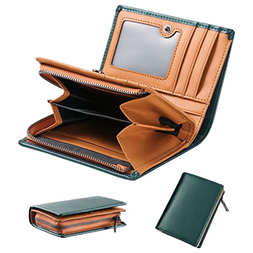 [ジー エス ジー] 財布 メンズ 2つ折り 人気 ブランド 本革 大容量 ふたつおり 財布 カードケース19枚収納 ファスナーの小銭入れ 男性 紳士用 折り畳みさいふ プレゼント ギフトにも 外側グ