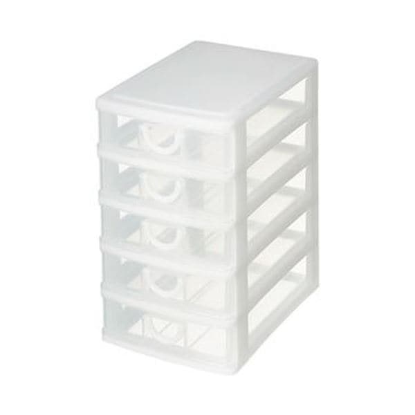 （まとめ）サンコープラスチック エルピス B6浅型5段 ホワイト B-605 1台[x10セット] 15,540円