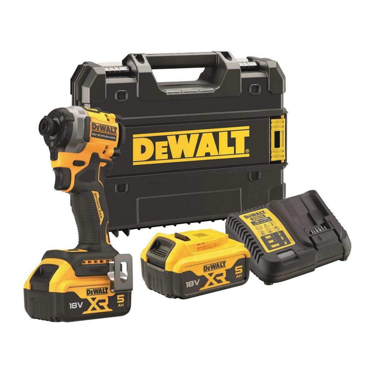 【在庫有・即納】DEWALT 18V XR Li-Ion ブラシレス インパクトドライバー (5.0Ah バッテリー2個・充電器・ケース付) DCF850P2