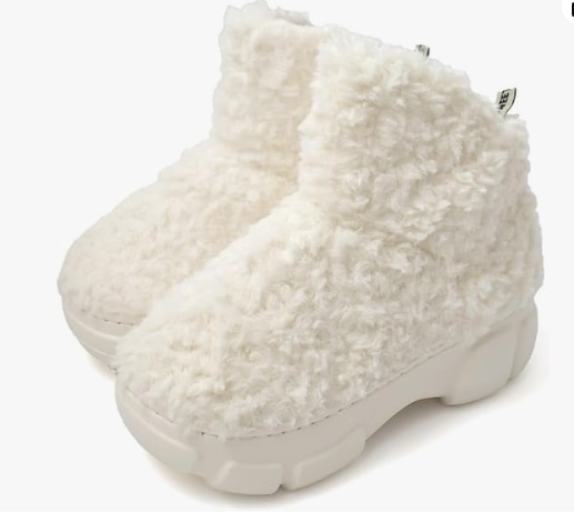 厚底 ボア ショート ムートン ブーツ レディース 靴 あったか 白 ベージュ