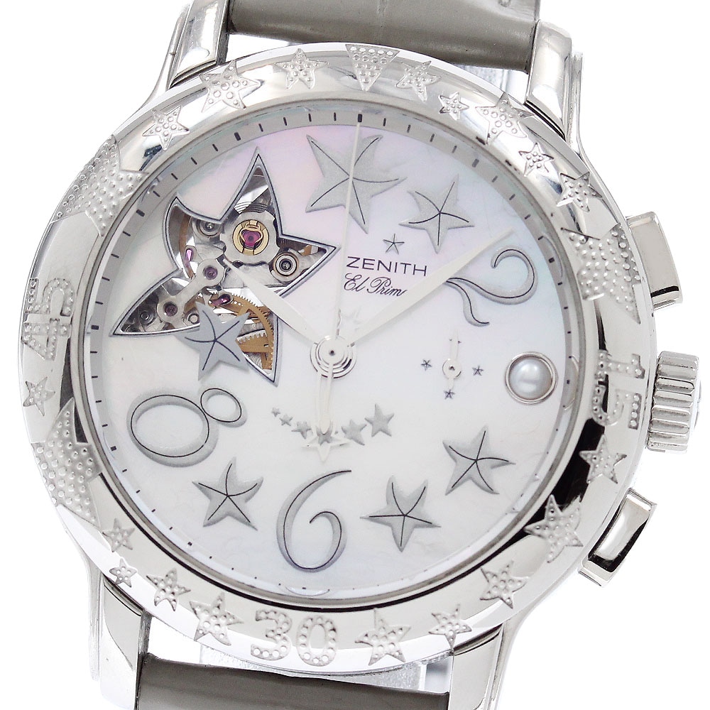 ゼニス ZENITH 03.1233.4021 スター シー オープン エルプリメロ クロノグラフ 自動巻き レディース 良品 _956990【中古】