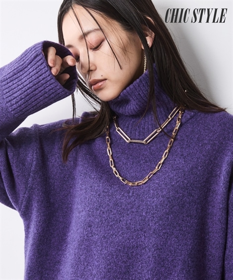 ニット ハイネックニット 大きいサイズ有 シックスタイル