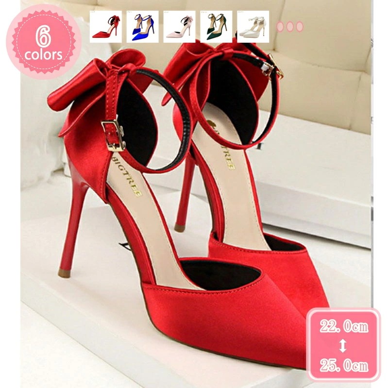 777円OFFクーポン 痛くない ポインテッドトゥ 美脚魅せ 8cmヒール ハイヒール サテン アンクルストラップ パンプス レディース 痛くない ラインストーン 夏 脚長 フォーマル 上品 仕事 オ