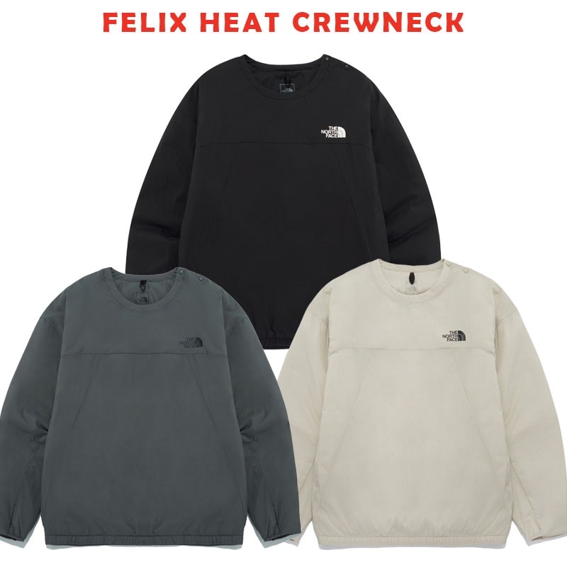 韓国正規品保証 関税負担なしNM5MQ54A_MS FELIX HEAT CREWNECK デイリー 基本 着装 男子 女子 人気 韓国 ファッション 男女共用 アウトドア