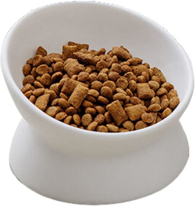 他サイト： セラミックボウル ペットボウル 傾斜あり 餌入れ 餌皿 フードボウル 犬 猫 猫用 犬用 猫皿 水入れ 陶器 ホワイト( White)の商品画像