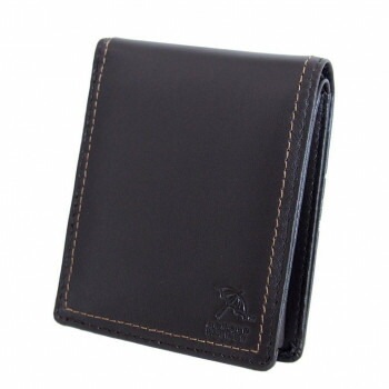 Arnold Palmer アーノルドパーマー 二つ折り財布 Wステッチ 牛革 ベラ付 ダークブラウン 4AP3651BN