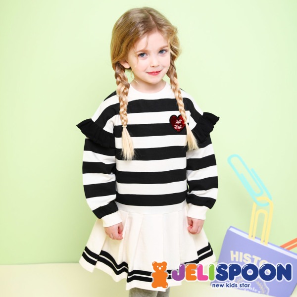 Newラブスマイルストライププリーツワンピース/子供服