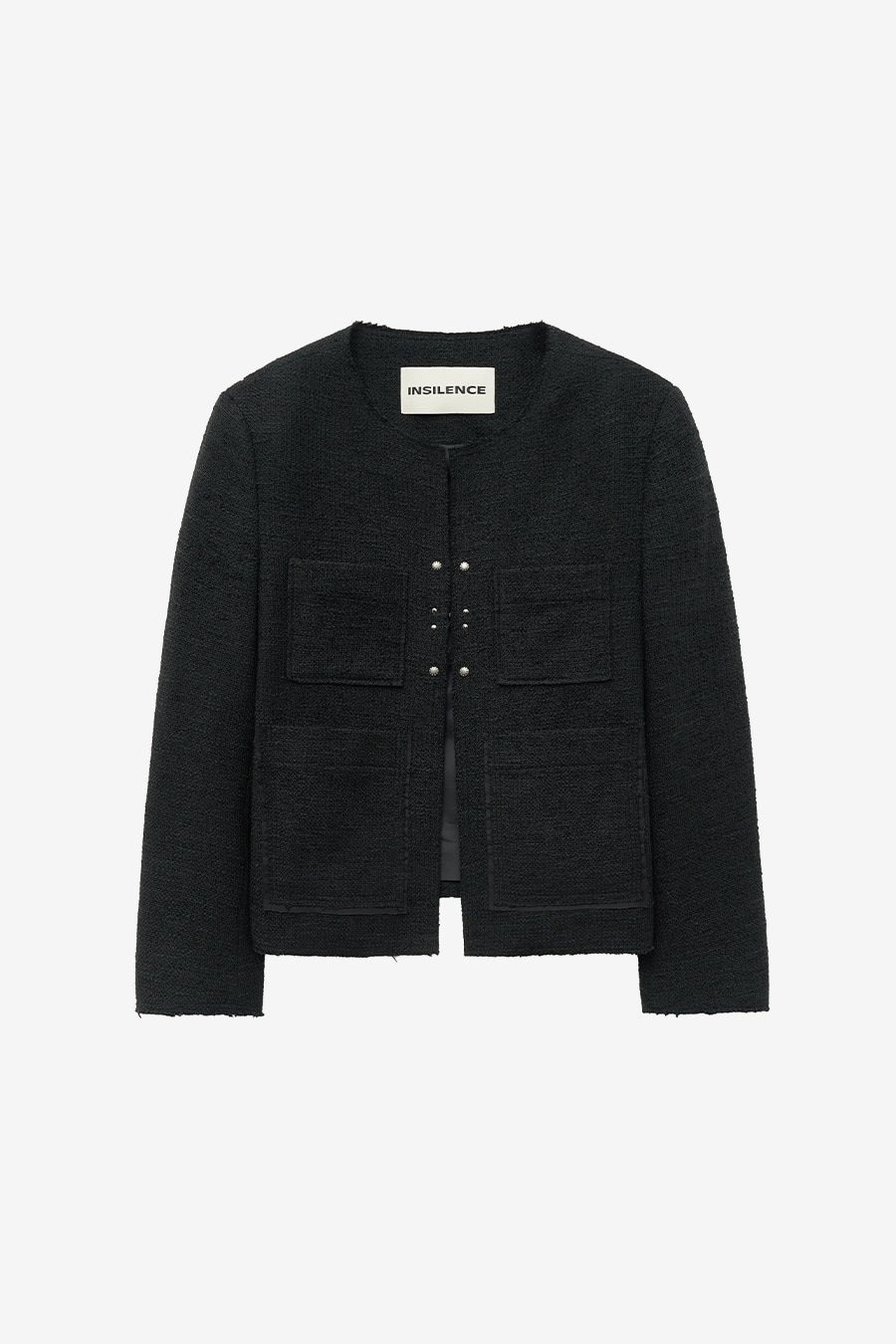 【INSILENCE】 LOOSE TWEED JACKET : BLACK