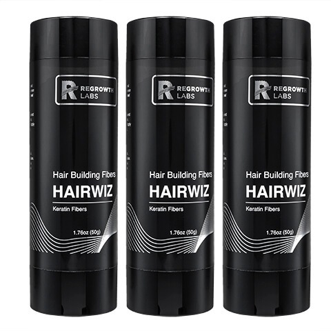 リグロースラボ ヘアウィズ ヘアビルディングファイバー (ダークブラウン) 50g 3本　Regrowth Labs　海外発送　日時指定不可　ヤマト国際便発送