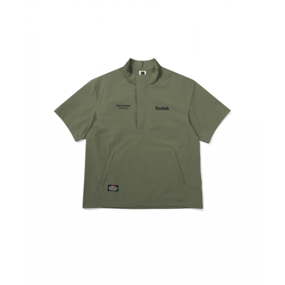コダックスタジアムクラブショートスリーブアノラックカーキ