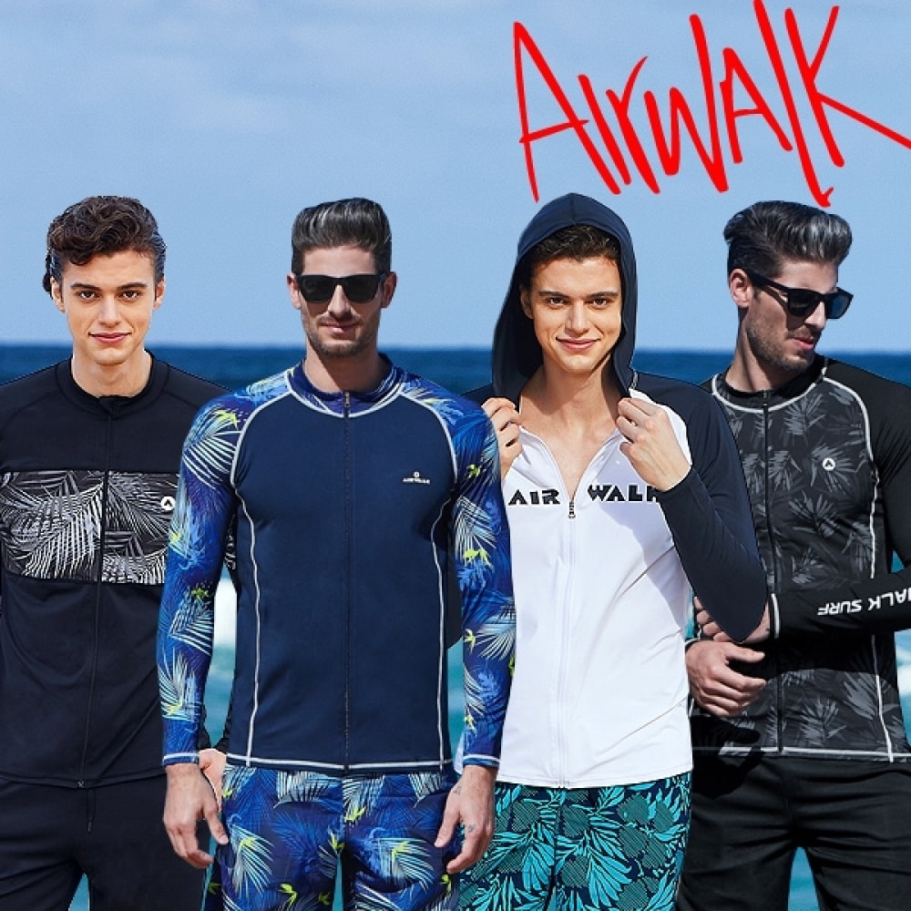 (Airwork) Airwork Surf メンズラッシュガードジップアップコレクション A/ラッシュガード/水着/メンズビーチウェア