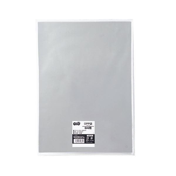 （まとめ） TANOSEE OPP袋 フラット B4用 270380mm 1パック（100枚） 10セット
