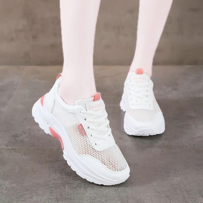 厚底スニーカー厚底サンダルスニーカーローファーカジュアルなスニーカー韓国 ファッション 通気性 メッシュ ランニングシューズ スニーカー 小さい 白