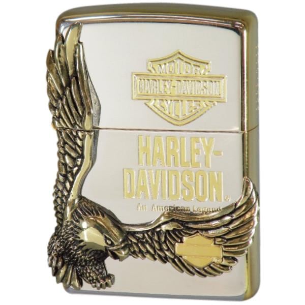 即納　ZIPPO ジッポー ライター 200 ハーレーダビッドソン 日本限定 シルバー × ゴールド HDP-17