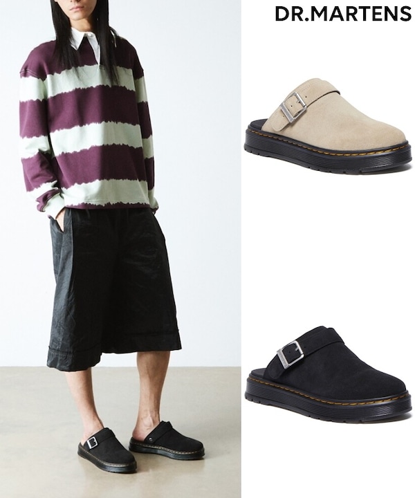 【Dr.Martens】ブルックリン ミュール GRY Qoo10 ドクターマーチン BROOKLINE ブルックリン ミュー