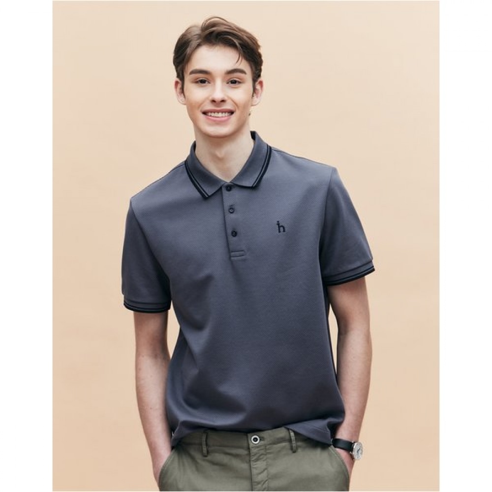 [25SS] [エアリーツイル] チャコールダブルチップカラーカラーカラーカラーTシャツ HZTS5B437G3