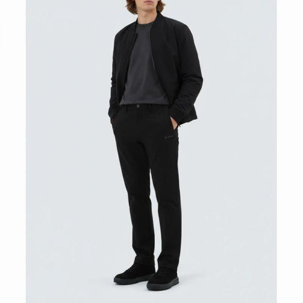 SNOWPEAK APPAREL と略される裏起毛スリムパンツ S25WMTPT20 ブラック