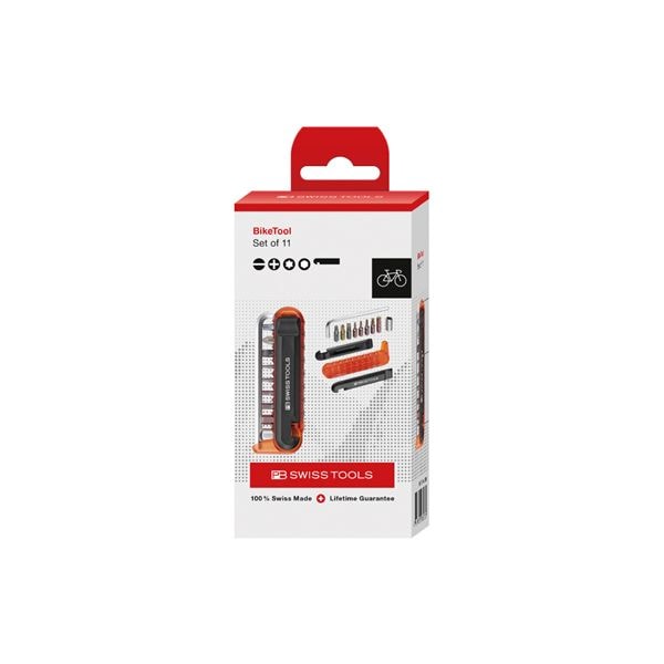 PB SWISS TOOLS ピービースイスツールズ 13点組 自転車用マルチツール バイクツールセット レッド ペーパーボックス入 470.REDCBB