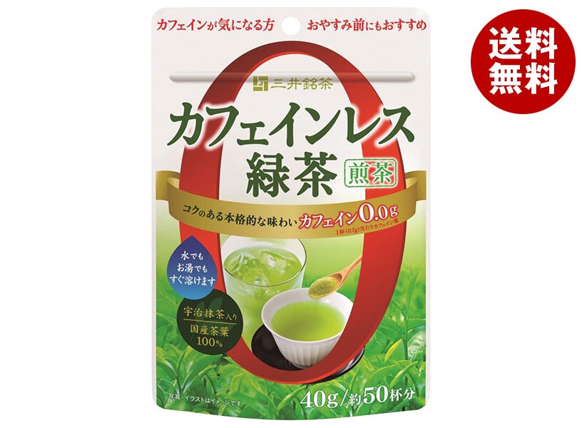 三井農林 三井銘茶 カフェインレス緑茶 煎茶 40g×24(6×4)個入