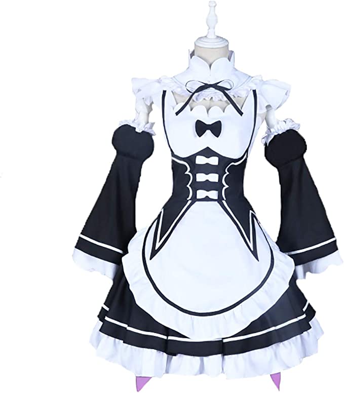 ゼロから始める異世界生活 リゼロ コスプレ メイド服 ハロウィン レム ラム 長袖 エミリア コスプレ ハロウィン レム　ラム チャイナ服