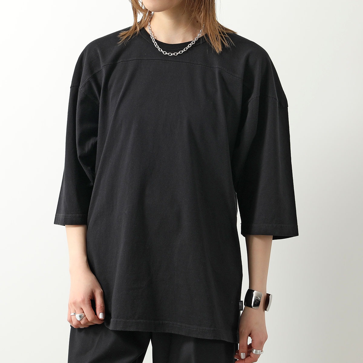 MM6 エムエムシックス メゾンマルジェラ Tシャツ SH0GC0005 S23962 レディース 五分袖 半袖 コットン クルーネック ドロップショルダー 900