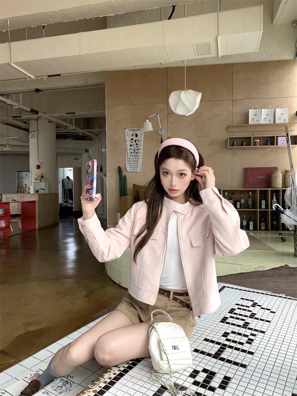 2025秋冬 韓国 かわいい レディース スエード調アウター ブルゾンお出かけ 長袖セクシーシルエットトップスサイドカジュアルファッション系ベースボールサイズフル