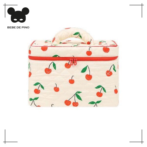BEBEDEPINO キルトポーチ Cream Cherry Quilting Pouch 韓国子供服 韓国人気 ベベドピノ