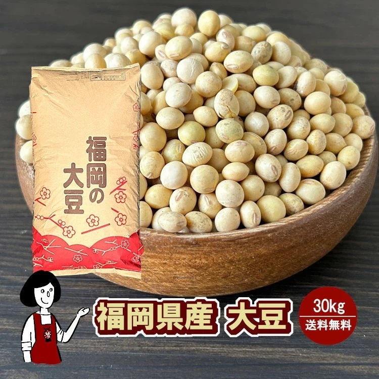 福岡県産大豆 3等級・小粒 30kg豆類