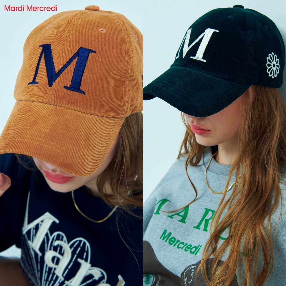 逸品】 LOGO M CAP CORDUROY 帽子 深め レディース キャップ コーデュロイ キャップ Color:DARKGREENWHITE -  flaviogimenis.com.br