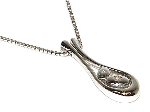 5701CIONDOLO 2POINTS DIAMOND TEARDROPMOTIFS NECKRA