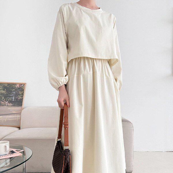 (OP)ディープバンディングカバーワンピース 秋の変わり目ワンピース