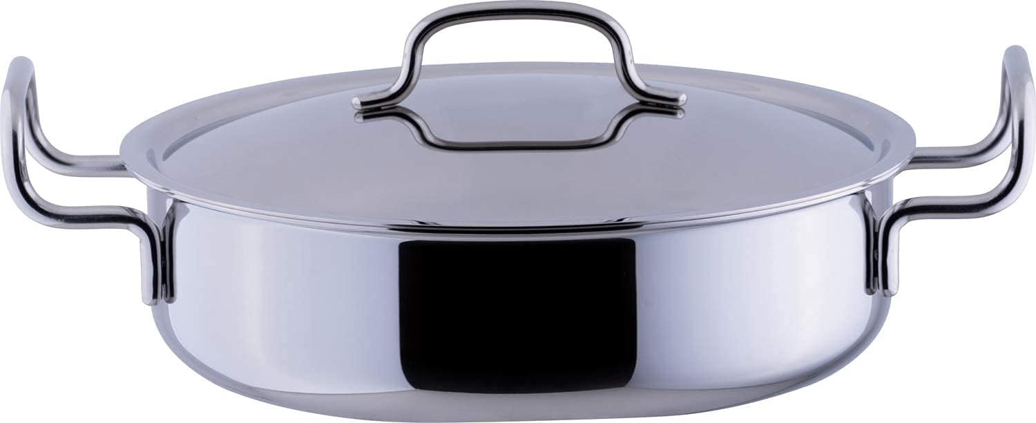 ジオ 両手鍋 浅型 25cm 日本製 IH対応 オール熱源対応 15年保証 GEO-25S