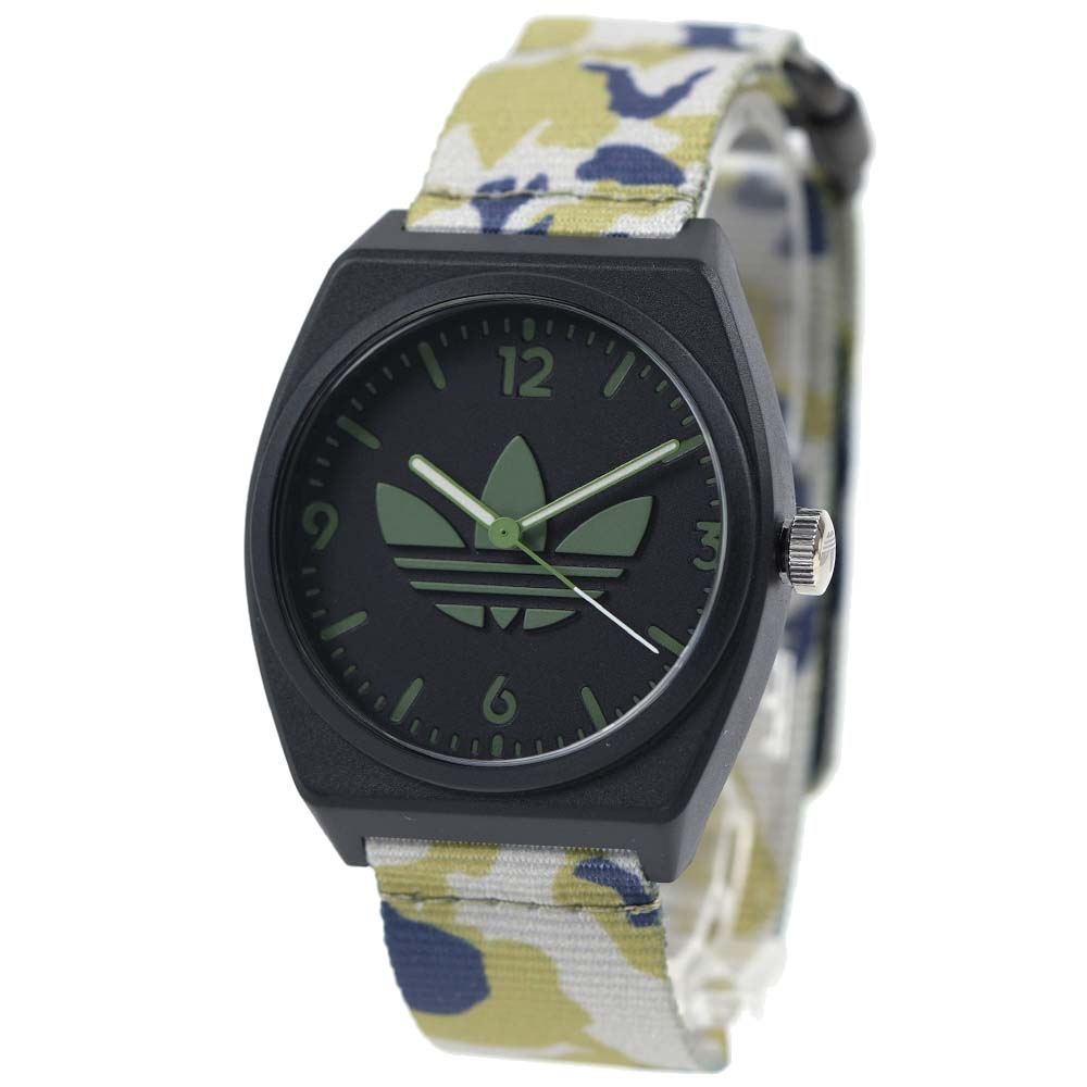 アディダス 腕時計 ユニセックス メンズ レディース ブラック グリーン 軽量 PROJECT TWO Unisex adidas AOST22040