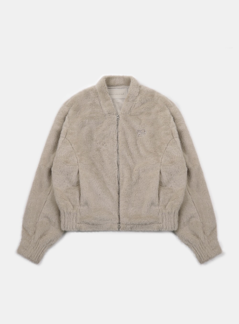 【BADBLOOD】 BEYOND SOFT LIGHT FUR ZIP-UP JACKET : SAND