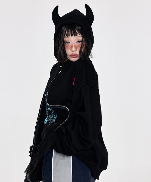 【YEGG】 [BASIC] Devil Hoodie Black 正規品