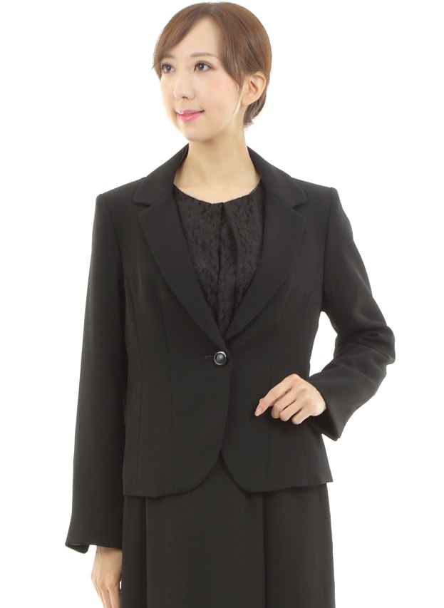 喪服 レディース 礼服 ブラックフォーマル ジャケット テーラード 単品 ゆったり 大きいサイズ フォーマル おしゃれな喪服 ミセス 117500