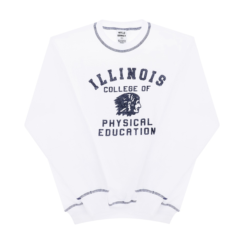 ワイルドドンキー ユニセックススウェット FG-ILLINOIS WHITE