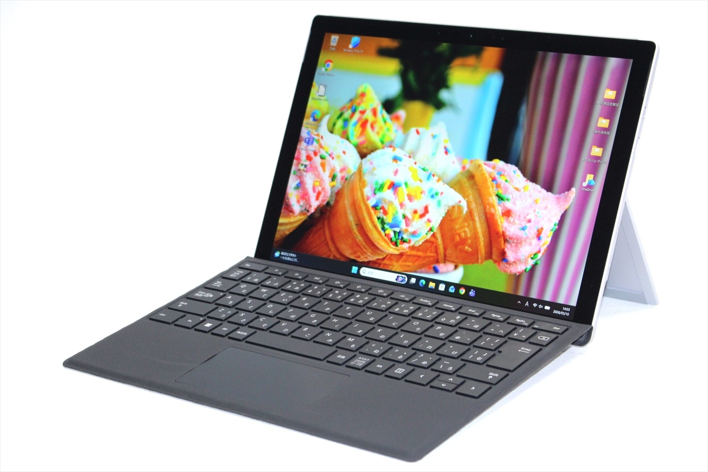 即配 良品 バッテリー良 2021年薄型モデル Surface Pro7+ i5-1135G7 8G 256G 12.3タッチ WiFi6 Office リカバリ 純正キーボード付 AAA評価