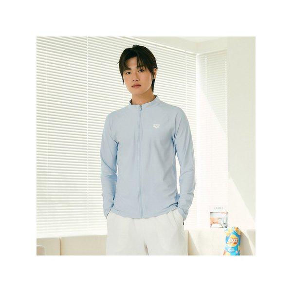 365 レギュラーフィット 男性 ジップアップ ラッシュガード A5BM1RR45SBL