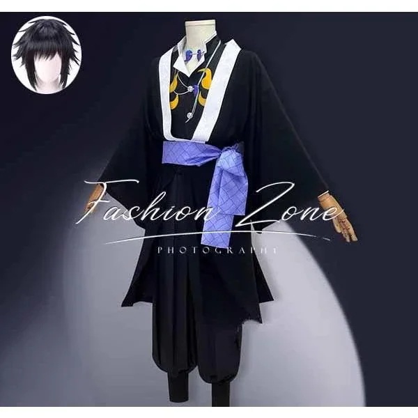 【品質良い 大好評中】大人気N0.1 獪岳 上弦陸 コスプレ衣装 ウィッグ cos ハロウィン 演出服 変装