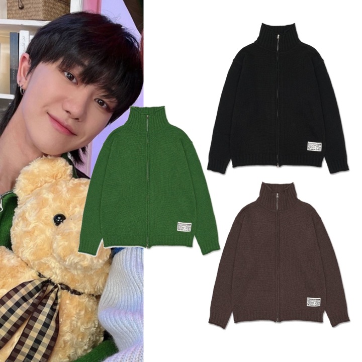 [SEVENTEEN THE8 ミョンホ着用 ]WOOL ZIP UP CARDIGAN