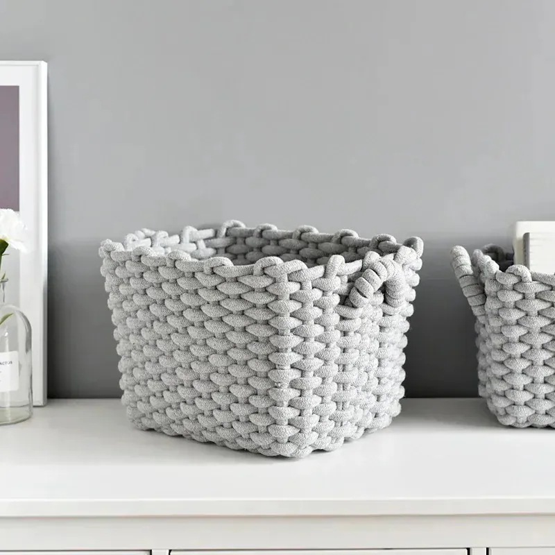 ロープ編み バスケット 収納ボックス 大容量 韓国インテリア 韓国風空間作 GT12 4,996円