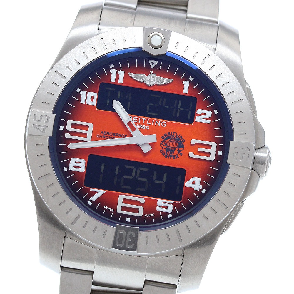 ブライトリング BREITLING EB7010 エアロスペース B70 オービター クォーツ メンズ 美品 内箱・保証書付き_903701【中古】
