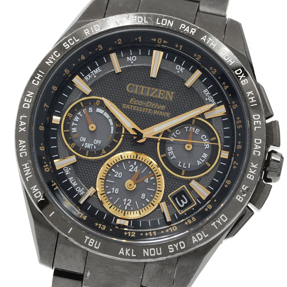 シチズン CITIZEN CC9017-59E/F900-T021557 アテッサ サテライトウェーブ デイト ソーラー電波 メンズ _952083【中古】