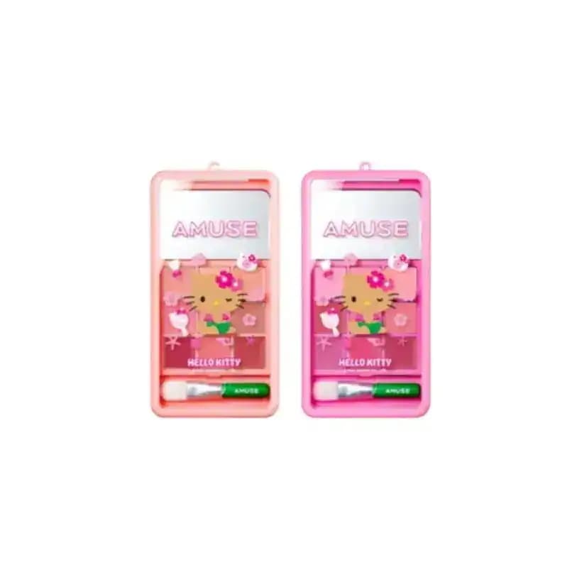 [25SS/新作]タンニング ハローキティ リップ＆チーク パレットフォン 2color