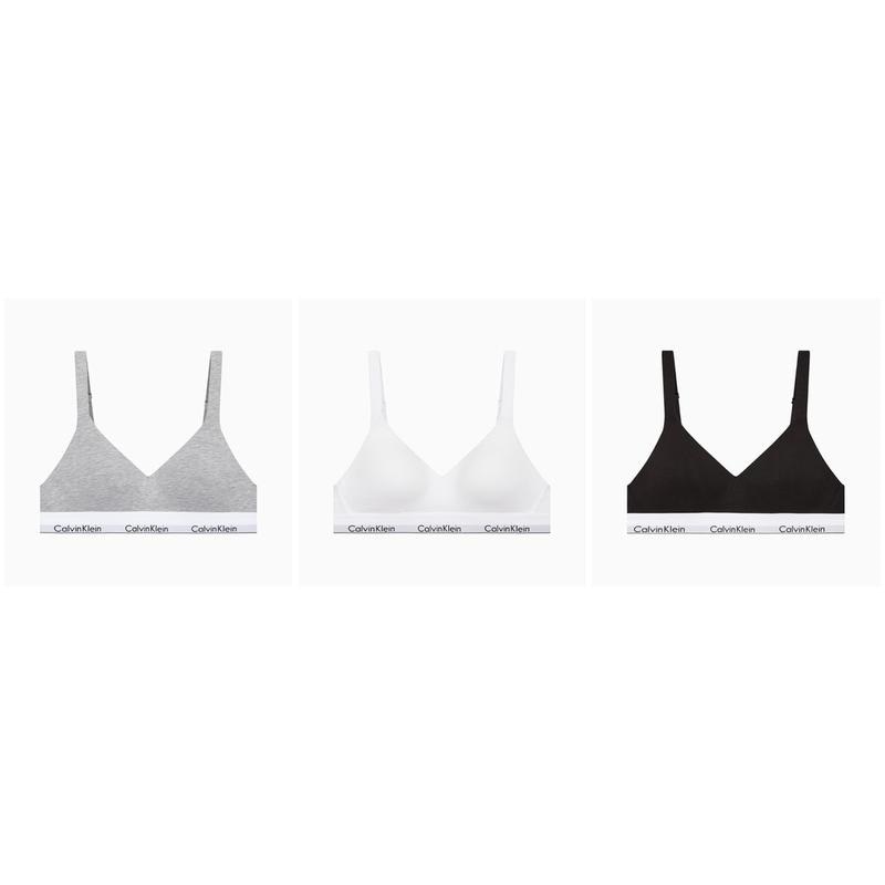CK 女性アイコン コットン モダール リフト ブラレット 3種 択1 (QF7900-100/P7A/UB1)