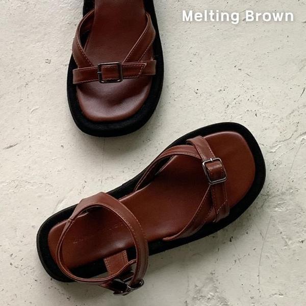 女性カジュアルバックルストラップサンダル 3color