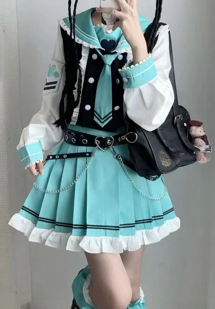 JK制服女子大生風セーラー服和風甘可愛い学生服韓国ファッション春秋服 5,738円